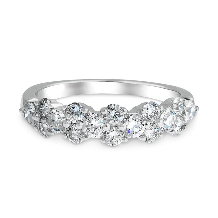 Micaela - Unique Platinum Diamond Engagement Band - Dana Walden Bridal Jewelry - NYC - Brooklyn