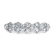 Micaela - Unique Platinum Diamond Engagement Band - Front View - Dana Walden Bridal Jewelry - NYC - Brooklyn