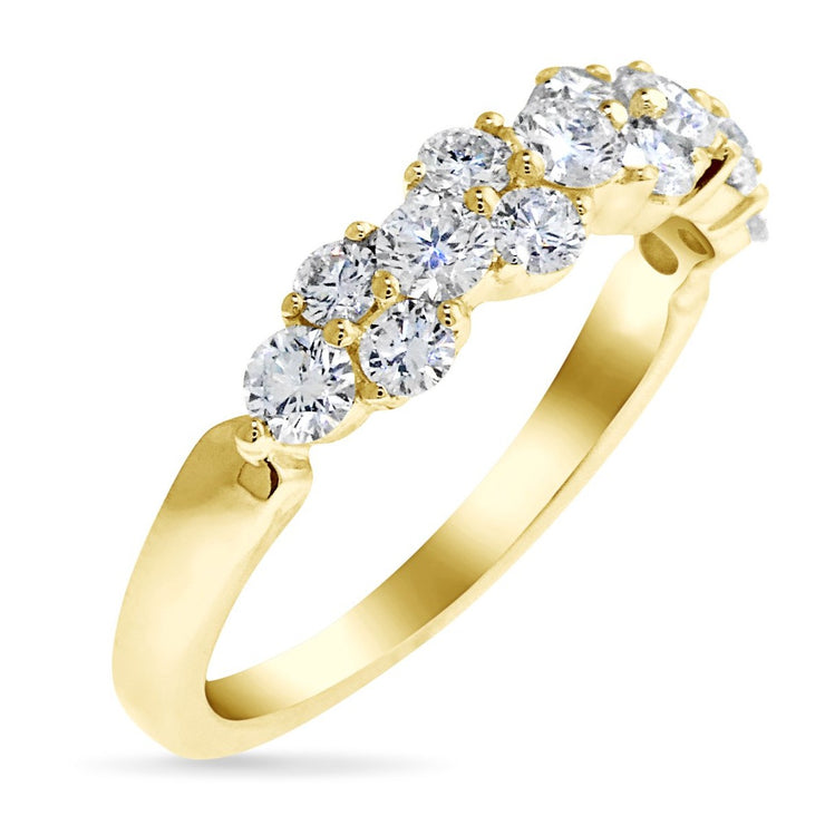 Side View - Micaela - Yellow Gold Diamond Engagement Wedding Band - Eco Friendly - Conflict Free Diamonds - NYC - Dana Walden Bridal Jewelry