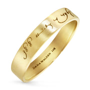 Yellow gold LOVING DAY wedding band by Dana Walden Bridal.