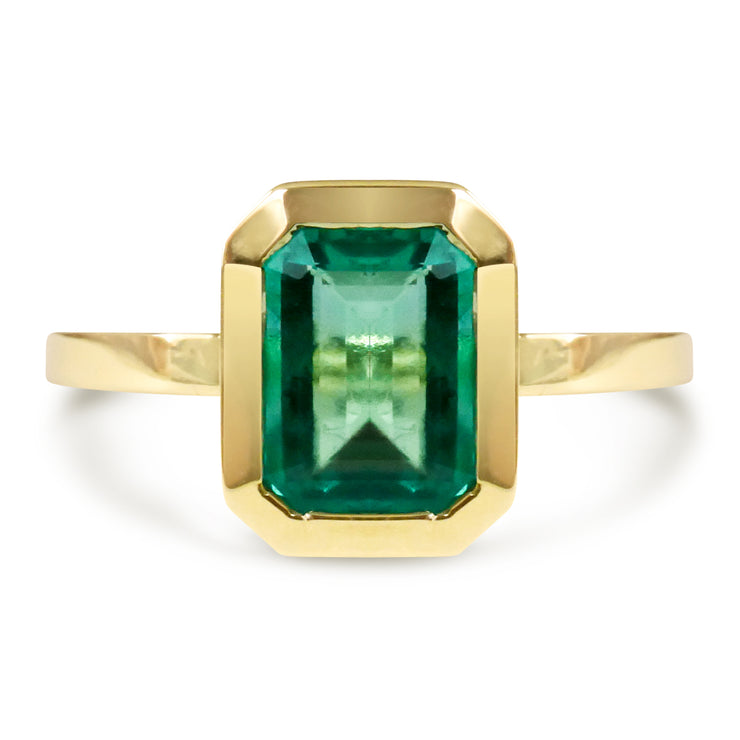 Tessa emerald engagement ring by DANA WALDEN BRIDAL.