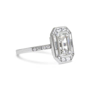Side view of Elena II Art Deco Emerald-Cut Lab Diamond Engagement Ring- DANA WALDEN BRIDAL