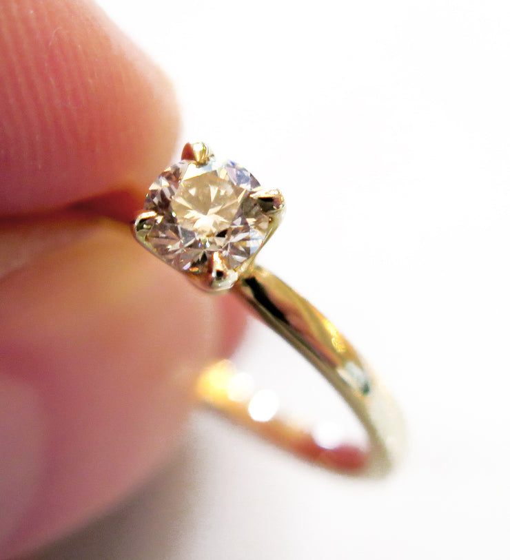 Petite-Astrid 0.50ct Champagne Diamond Solitaire