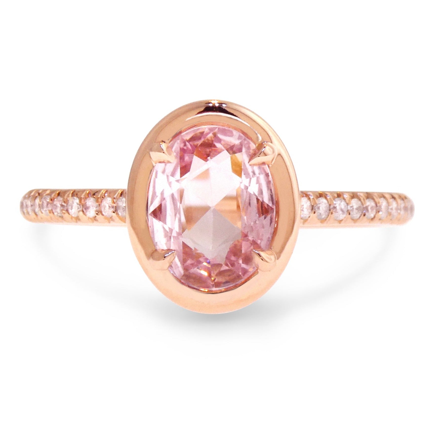 Vs Natural Pink Sapphire Solitaire Ring Solid 14K Rose Gold Engagement statement. Pink Diamond Alternative. Pink Stone Jewelry. Anniversary