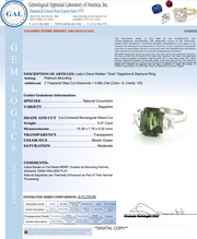 Green sapphire appraisal document- DANA WALDEN BRIDAL