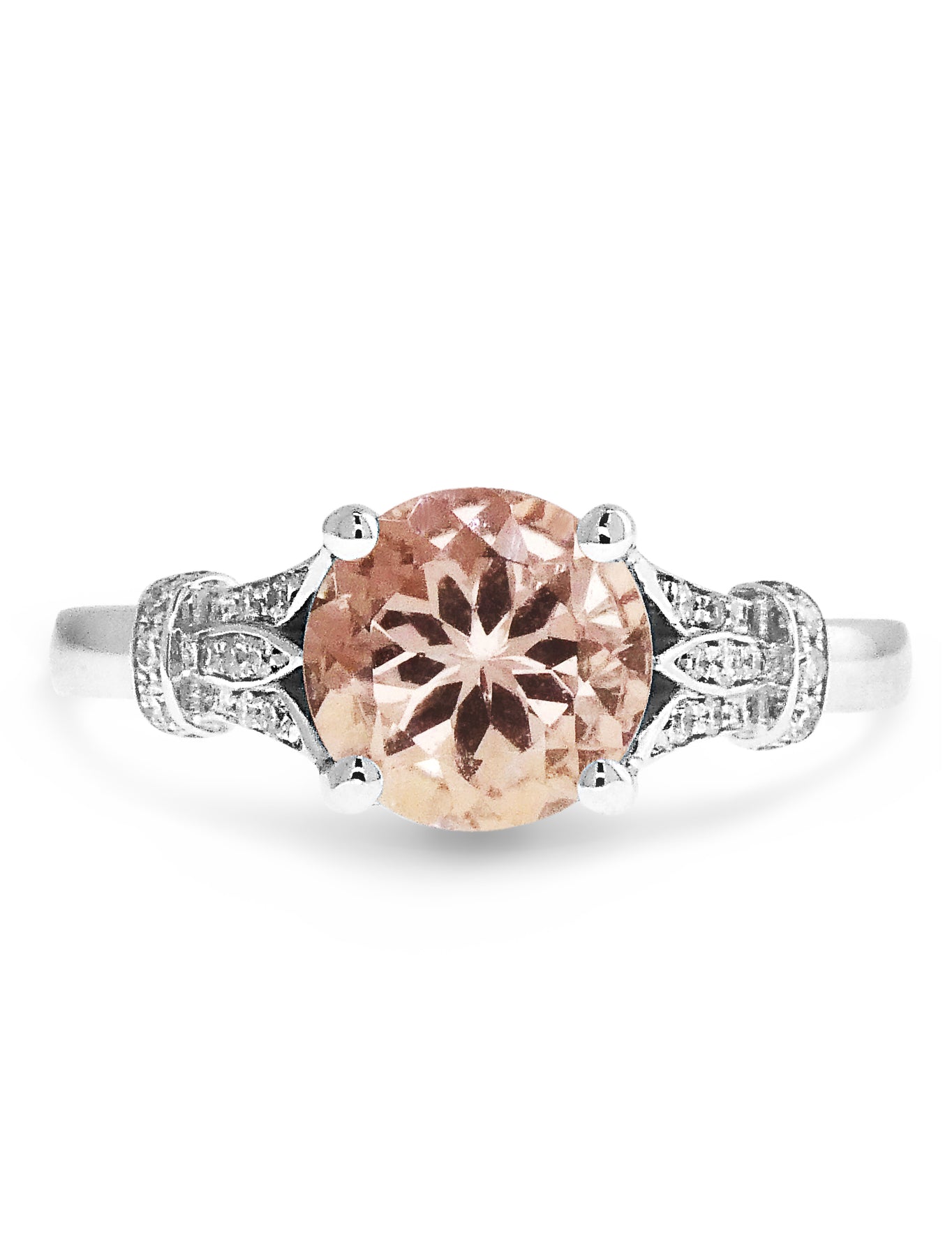 Morganite Rings Codt Morganite White Gold Engagement Rings
