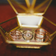 unique rose gold and diamond bridal set by Dana Walden Bridal NYC