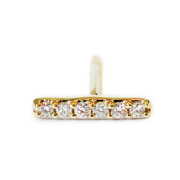 Single stud earring- diamond bar style by DANA WALDEN.