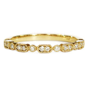 Stella Diamond Deco Wedding Band in Yellow Gold by Dana Walden Bridal NYC