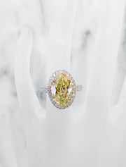 Veda 4.53ct Yellow Diamond Halo Engagement Ring