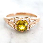 Yasmine - Unqiue Engagement Ring - Yellow Sapphire And Diamonds In Rose Gold - Dana Walden Bridal - NYC