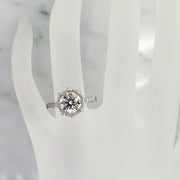 Platinum Zelda vintage-inspired engagement ring by Dana Walden Bridal in NYC.