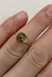 Savannah 1.21ct Rustic Rose Cut Yellow Diamond Engagement Ring video on the hand