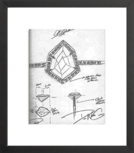 CASSIA Engagement Ring Sketch