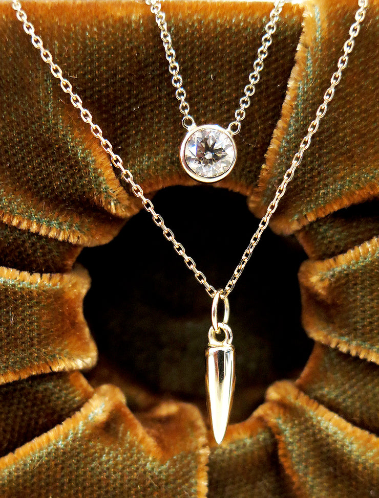 Diamond Solitaire Pendant Necklace