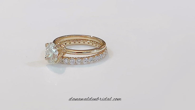 Video Oval diamond solitaire, SEREN, by Dana Walden Bridal.