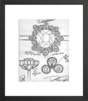 FLEURETTE Engagement Ring Sketch (Framed Print)