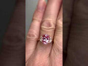 Video On Hand - Minal Unique padparadscha pink sapphire engagement ring by DANA WALDEN BRIDAL.