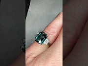 Madeline 5.04 Carat Natural Teal Sapphire Engagement Ring