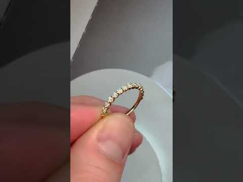 Ellison Round Diamond Half Band Yellow Gold