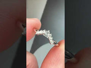 Corina Curved Diamond White Gold Ring
