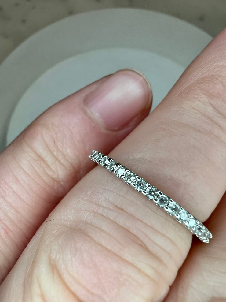 Macy Diamond Half Band In White Gold