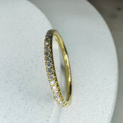 Samara Micro Pavè Diamond Half Band in 18k Yellow Gold