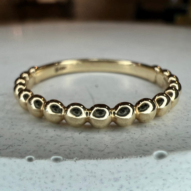 Fosette Spherical Gold Ring