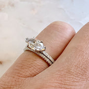 Diamond solitaire engagement ring ethically handmade by Dana Walden NYC.