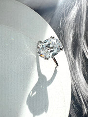 Massive Diamond Engagement Ring - Astrid 3.45 Carat Oval Lab Grown Diamond Unique Solitaire 