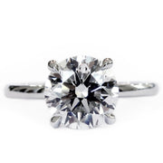 2 carat lab-grown diamond solitaire ring, handmade by  Dana Walden NYC.