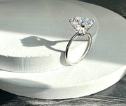 Large Diamond Engagement Ring - Astrid 3.45 Carat Oval Lab Grown Diamond Unique Solitaire 
