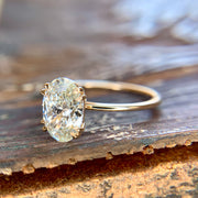 DANA WALDEN Jessa Oval Diamond Solitaire engagement ring.