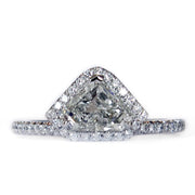 Mallory Kite-Shaped 0.87ct Diamond Halo Engagement Ring