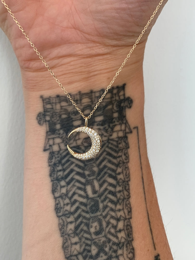 Moonlight Diamond Necklace | Unique Engagement Rings NYC | Custom