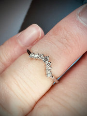Corina Curved Diamond White Gold Ring