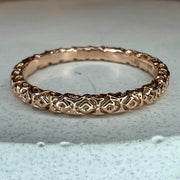 Celeste Textured Wedding Band in 2mm
