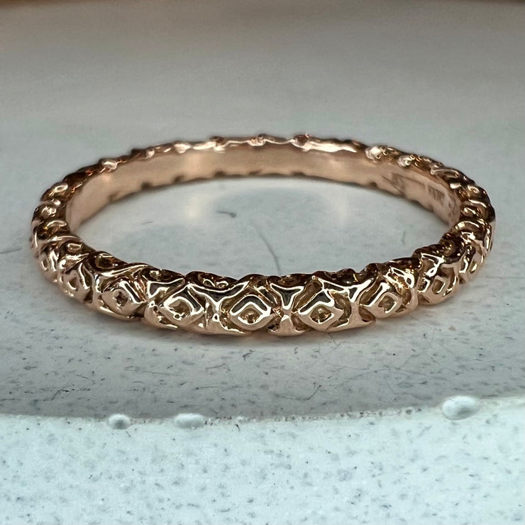 Celeste Textured Wedding Band in 2mm