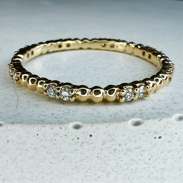 Celestina Yellow Gold and Diamond Ring