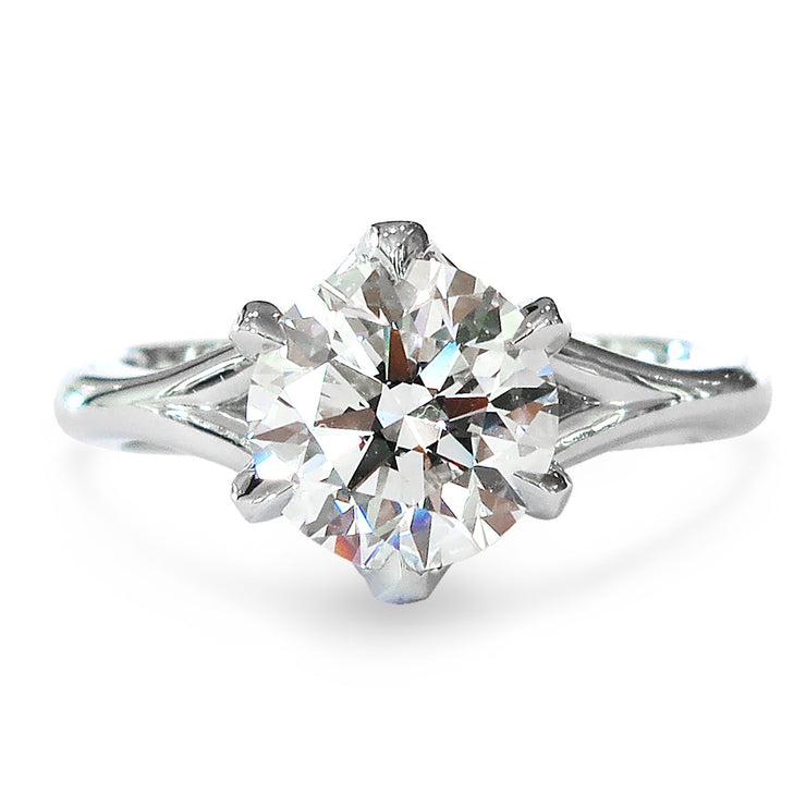 Lab diamond version of Keaton engagement ring by Dana Walden Jewelry.
