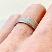 Handmade textured wedding band for men. DANA WALDEN NYC.