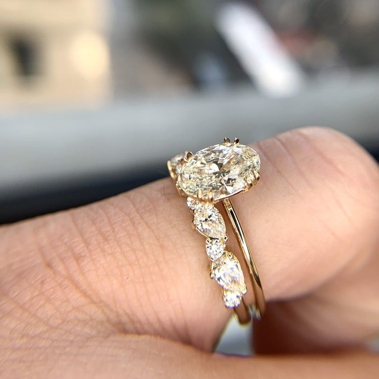 Jessa with diamond band by DANA WALDEN BRIDAL