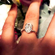 Client photo: Jessa oval diamond solitaire engagement ring by DANA WALDEN