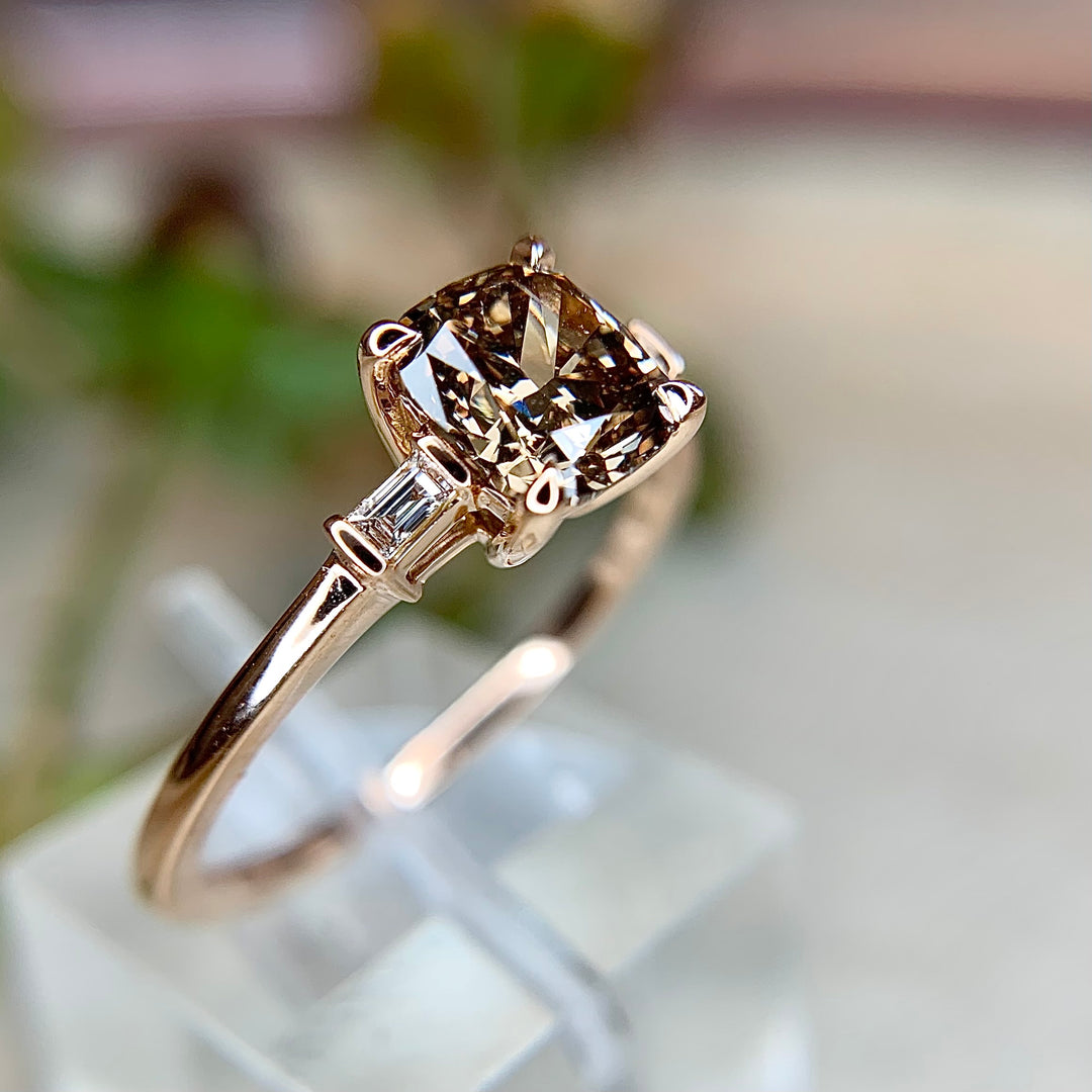 Brown diamond engagement ring discount