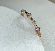 Everly Padparadscha Sapphire and Diamond Ring Yellow Gold