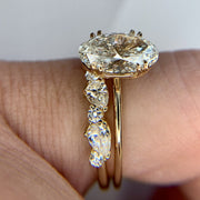 Jessa with handmade diamond band by Dana Walden Bridal.