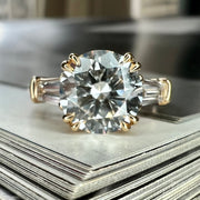Leandra 2.09 Carat Lab Grown Diamond 3 Stone Engagement Ring 14k yellow gold