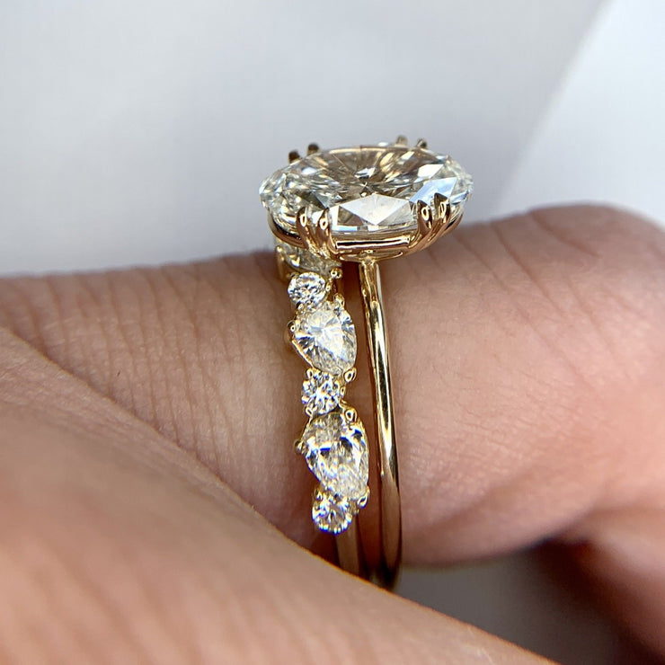 Jessa with diamond band by DANA WALDEN BRIDAL