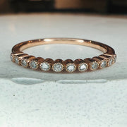 Arden Vintage Inspired Rose Gold and Diamond Wedding Ring