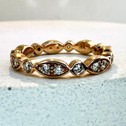 India Diamond Eternity Ring 18k Rose Gold